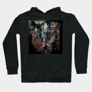 Downtown in muted colors with abstract elements Hoodie